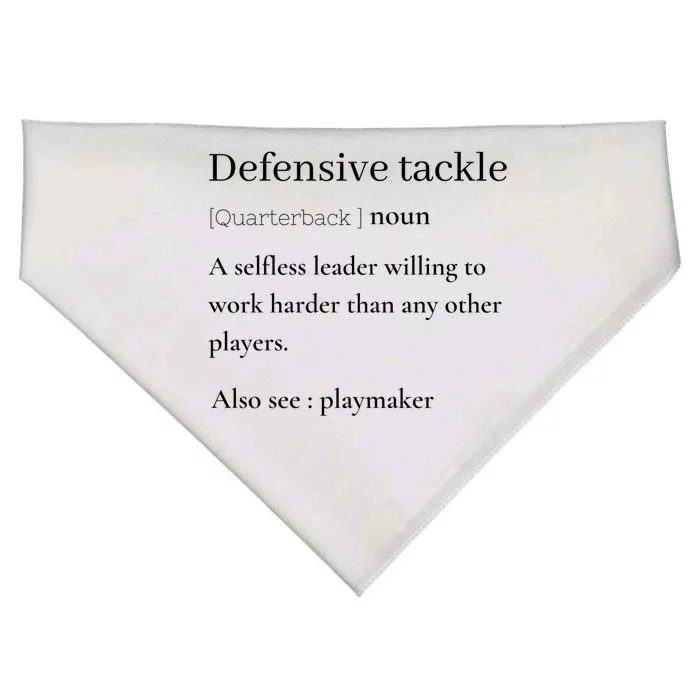 Defensive Tackle American Football Player Team Mom Or Dad Gift USA-Made Doggie Bandana