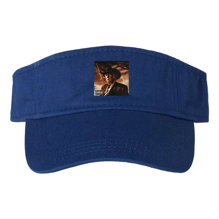 Donald Trump Album Cover Southern Trump Wearing Cow Hat Valucap Bio-Washed Visor