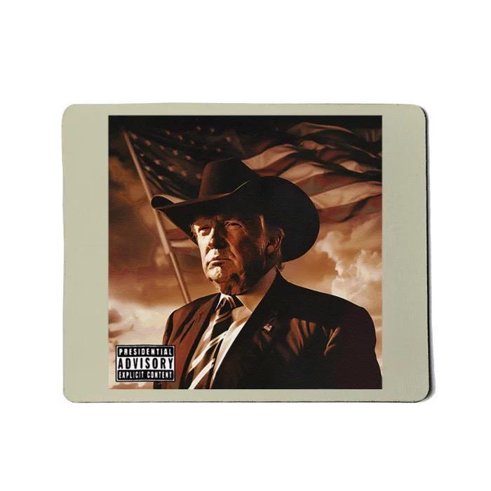 Donald Trump Album Cover Southern Trump Wearing Cow Hat Mousepad