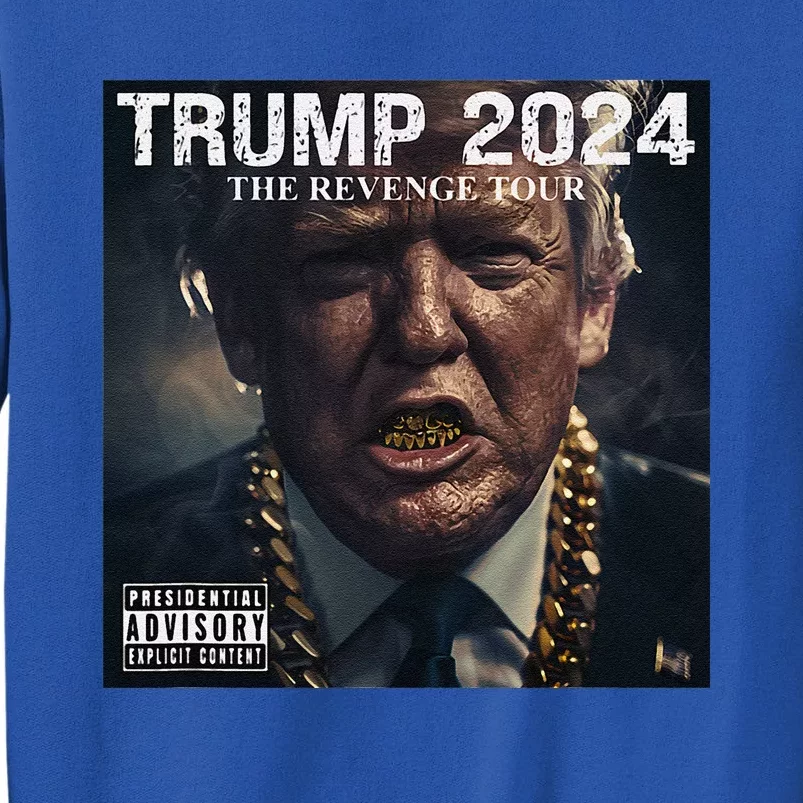 Donald Trump Album Cover Ultra Maga Trump Revenge 2024 Tall Sweatshirt