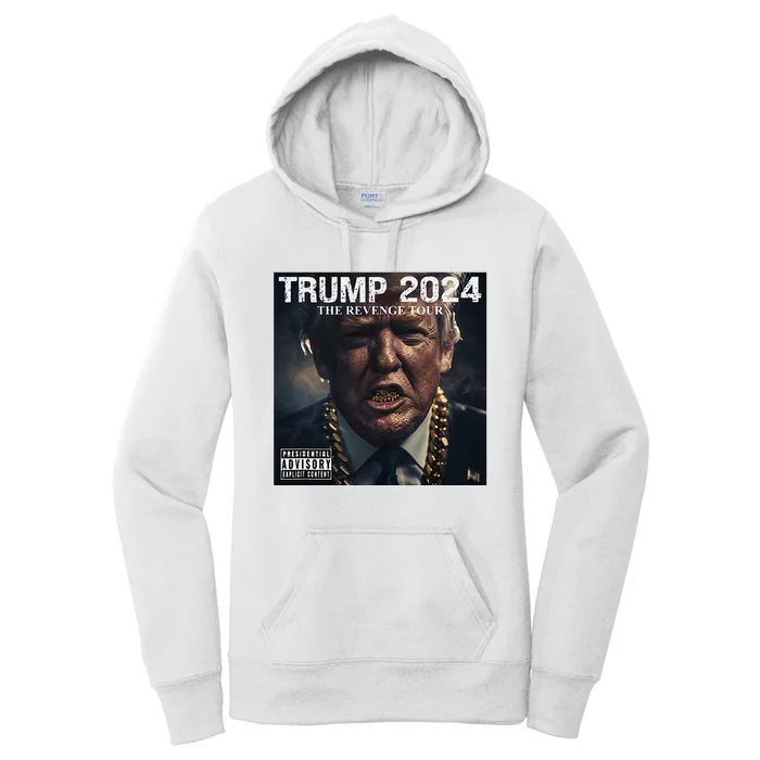 Donald Trump Album Cover Ultra Maga Trump Revenge 2024 Women's Pullover Hoodie