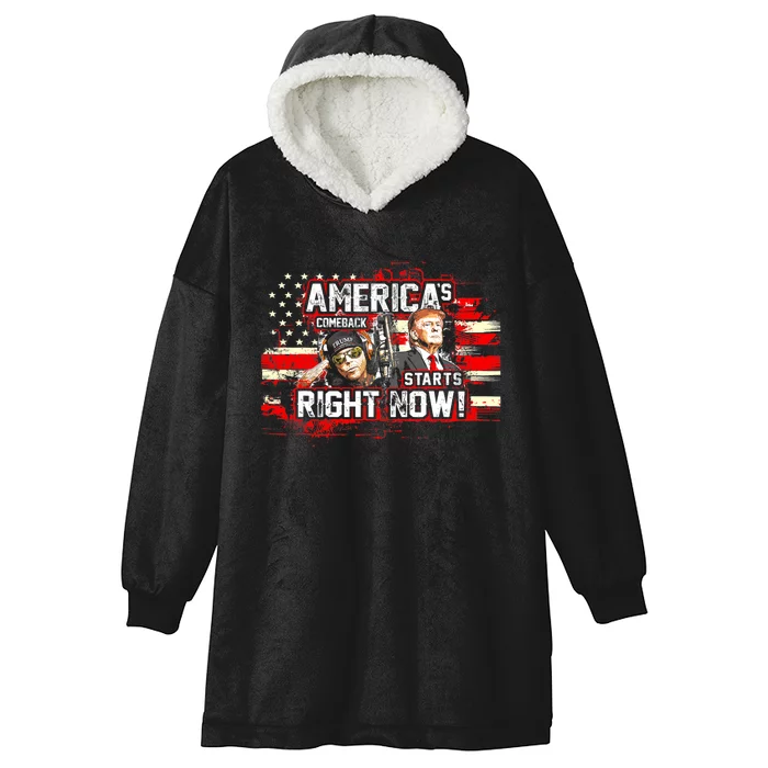 Donald Trump 'America's Comeback' 2024 Hooded Wearable Blanket