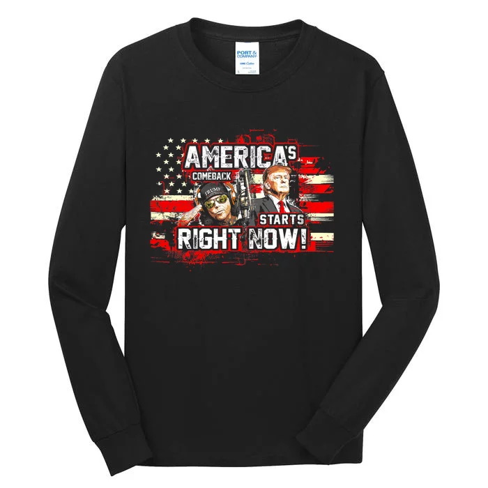 Donald Trump 'America's Comeback' 2024 Tall Long Sleeve T-Shirt