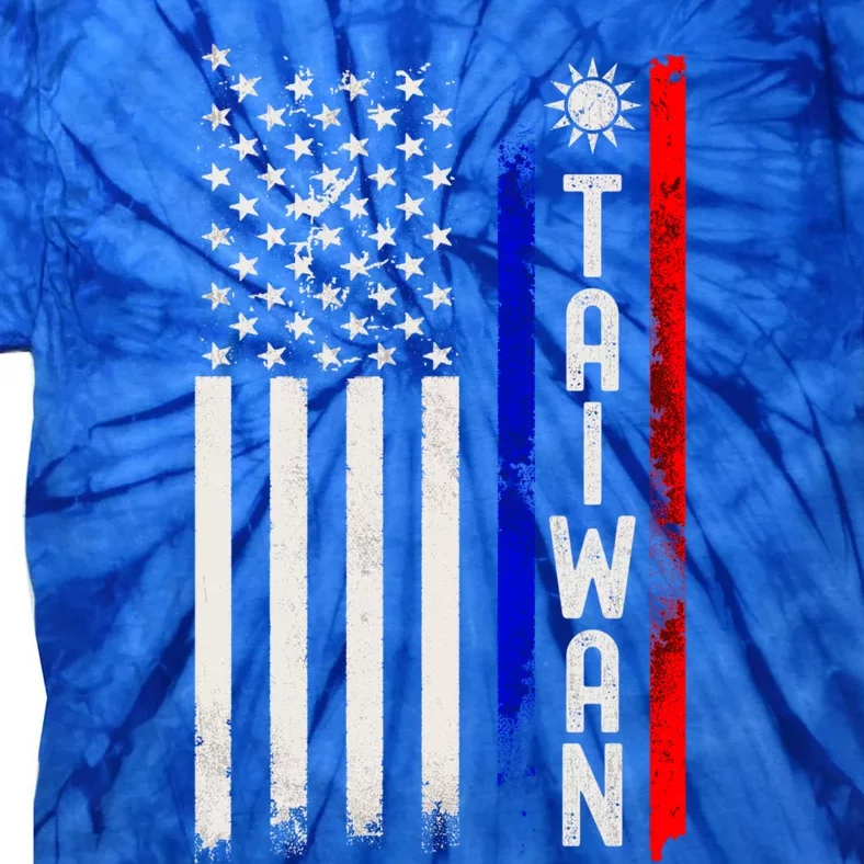 Distressed Taiwanese American Flag Its In My Dna Pride Gift Tie-Dye T-Shirt