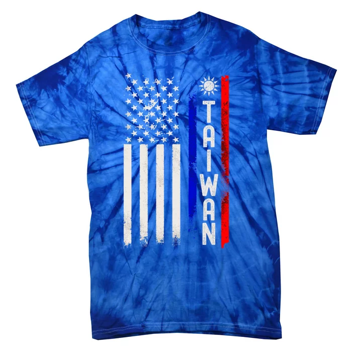 Distressed Taiwanese American Flag Its In My Dna Pride Gift Tie-Dye T-Shirt