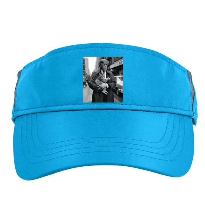 Donald Trump And Cat In Nyc Adult Drive Performance Visor