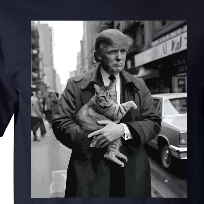 Donald Trump And Cat In Nyc Tall T-Shirt