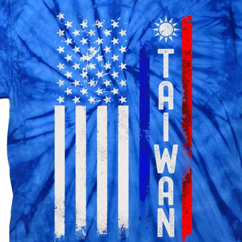 Distressed Taiwanese American Flag Cool Gift It's In My Dna Pride Gift Tie-Dye T-Shirt