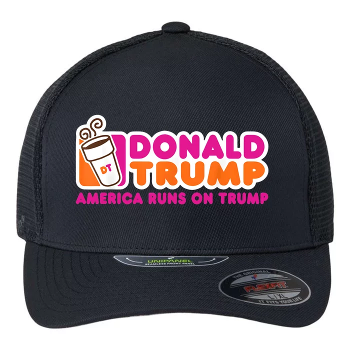 Donald Trump America Runs On Trump Flexfit Unipanel Trucker Cap