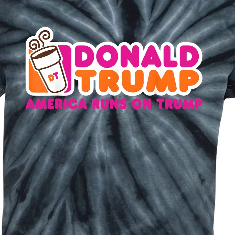 Donald Trump America Runs On Trump Kids Tie-Dye T-Shirt