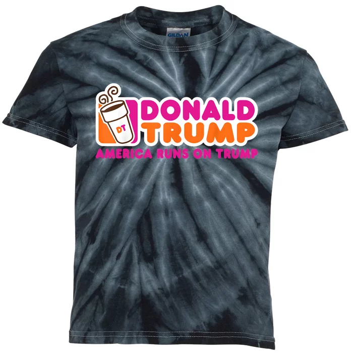 Donald Trump America Runs On Trump Kids Tie-Dye T-Shirt