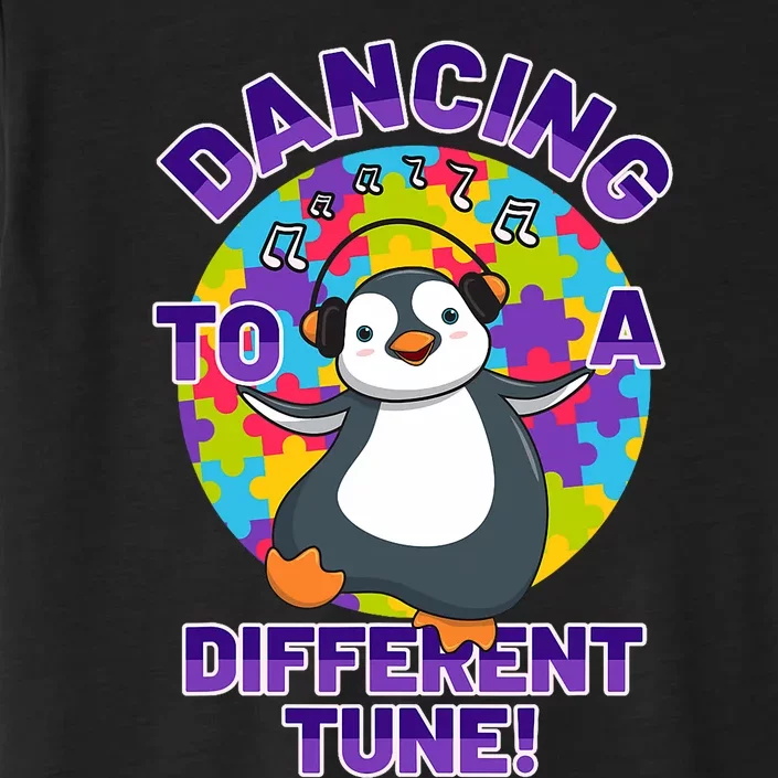 Dancing To A Different Tune Autism Awareness Penguin ChromaSoft Performance T-Shirt