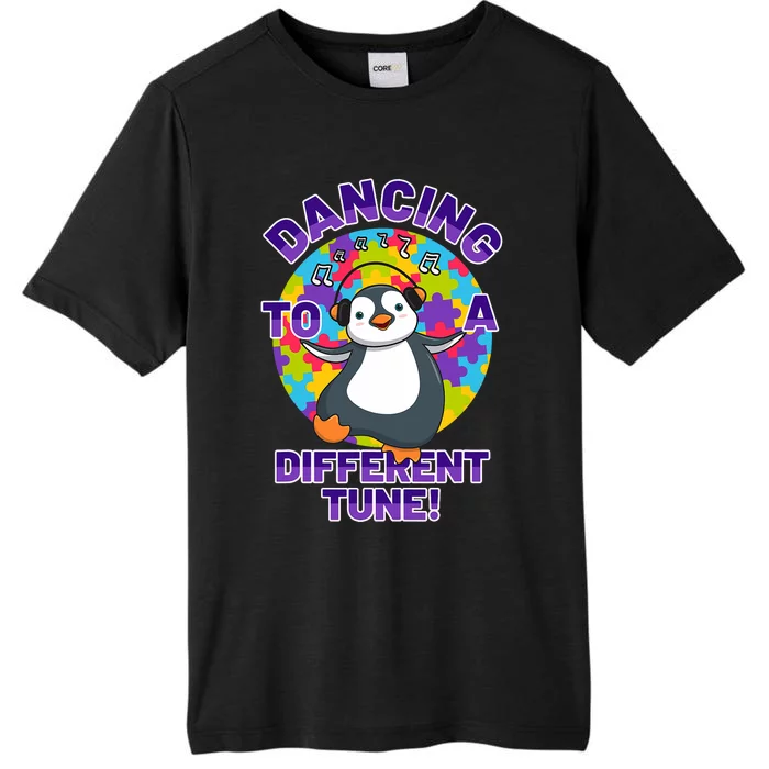 Dancing To A Different Tune Autism Awareness Penguin ChromaSoft Performance T-Shirt