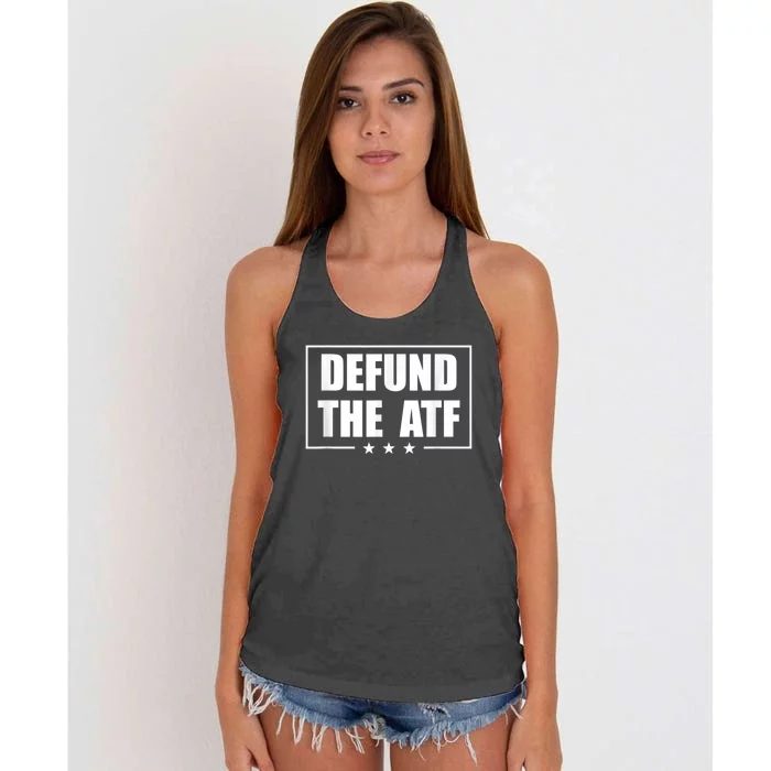 Defund The ATF 2A 2nd Amendment Pro Gun Women's Knotted Racerback Tank