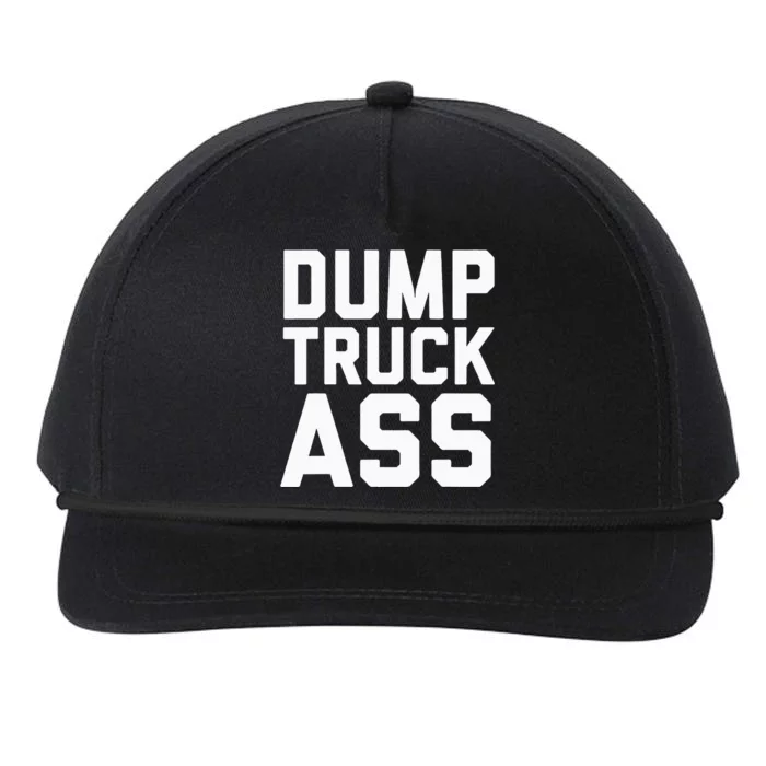 Dump Truck Ass Snapback Five-Panel Rope Hat