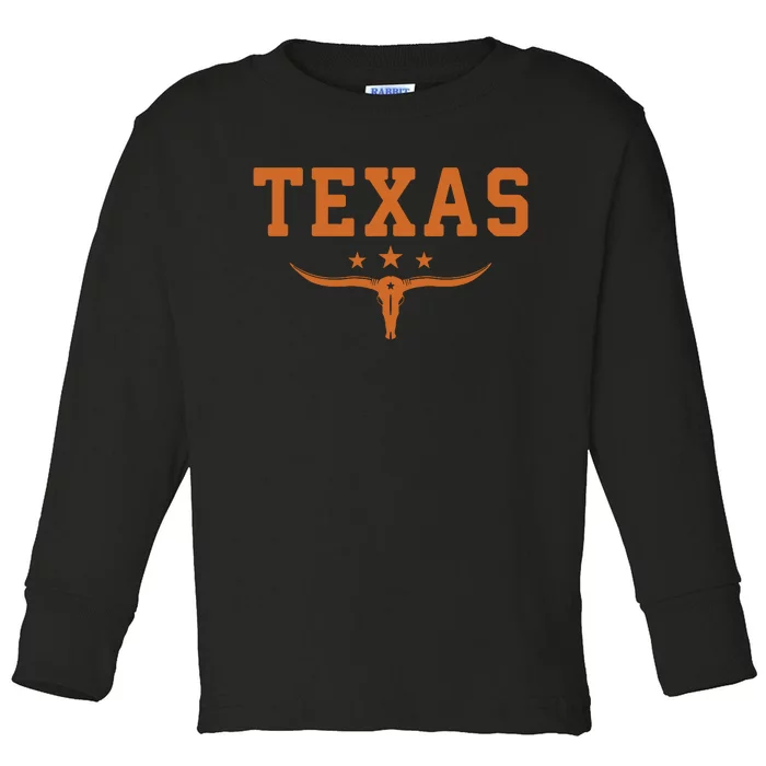 Distressed Texas Apparel Toddler Long Sleeve Shirt