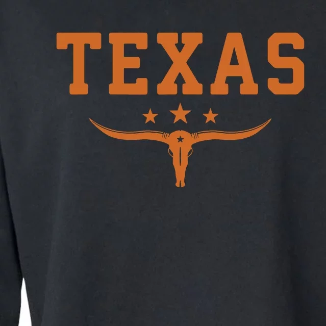 Distressed Texas Apparel Cropped Pullover Crew