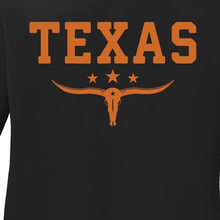 Distressed Texas Apparel Ladies Long Sleeve Shirt