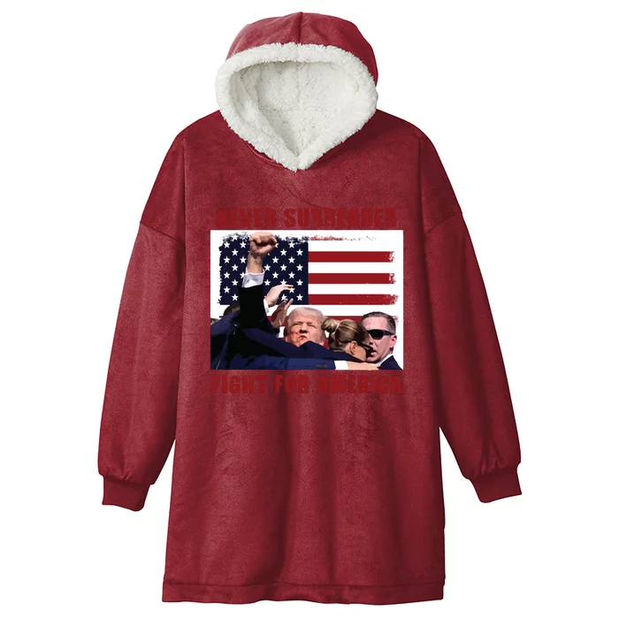 Donald Trump Assassination Hooded Wearable Blanket