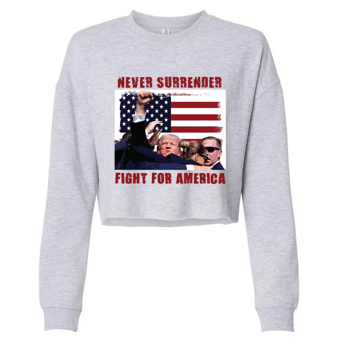 Donald Trump Assassination Cropped Pullover Crew