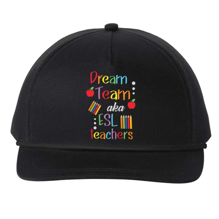 Dream Team AKA ESL Teachers Cute Educators Snapback Five-Panel Rope Hat