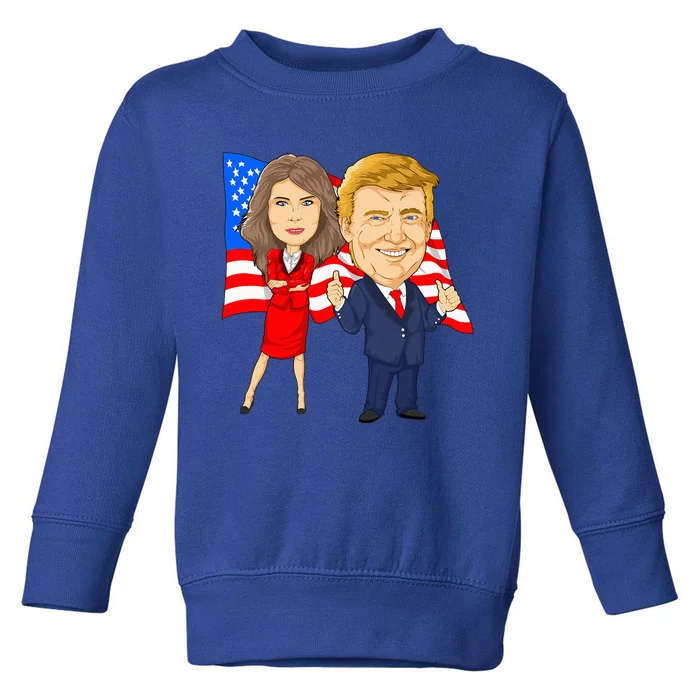 Donald Trump And Melania Trump Potus Flotus Usa Toddler Sweatshirt