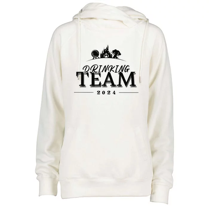 Drinking Team Assemble Womens Funnel Neck Pullover Hood