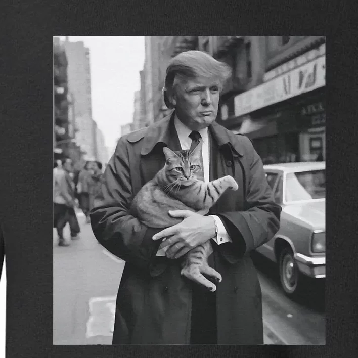 Donald Trump And Cat In Nyc Toddler Sweatshirt