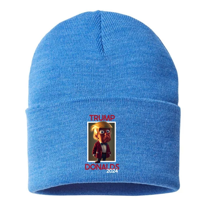 Donald Trump And Byron Donalds Election 2024 Gift Sustainable Knit Beanie