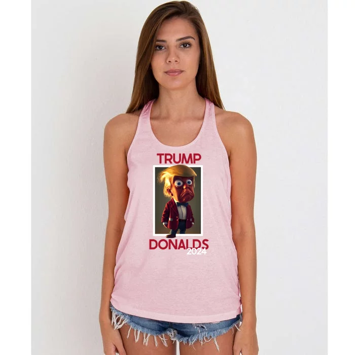 Donald Trump And Byron Donalds Election 2024 Gift Women's Knotted Racerback Tank