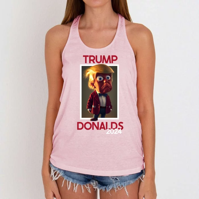 Donald Trump And Byron Donalds Election 2024 Gift Women's Knotted Racerback Tank