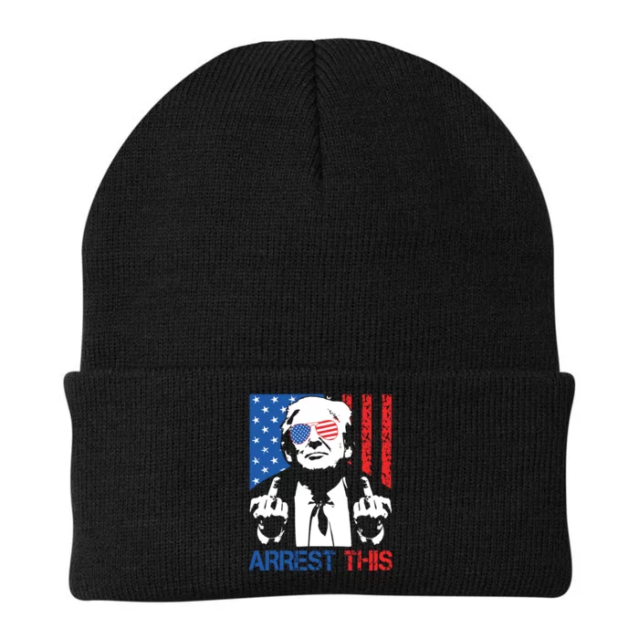 Donald Trump Arrest This Fingers 2024 Election Pro Trump Knit Cap Winter Beanie