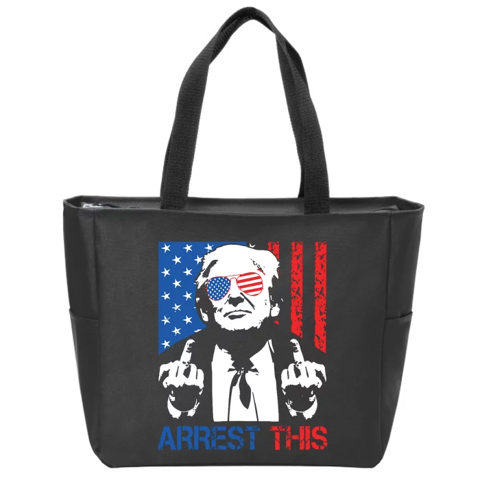 Donald Trump Arrest This Fingers 2024 Election Pro Trump Zip Tote Bag