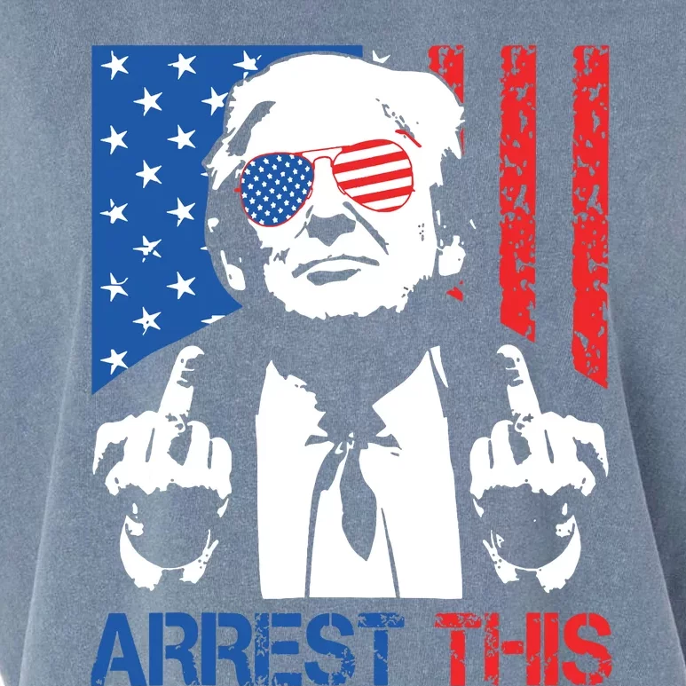 Donald Trump Arrest This Fingers 2024 Election Pro Trump Garment-Dyed Women's Muscle Tee