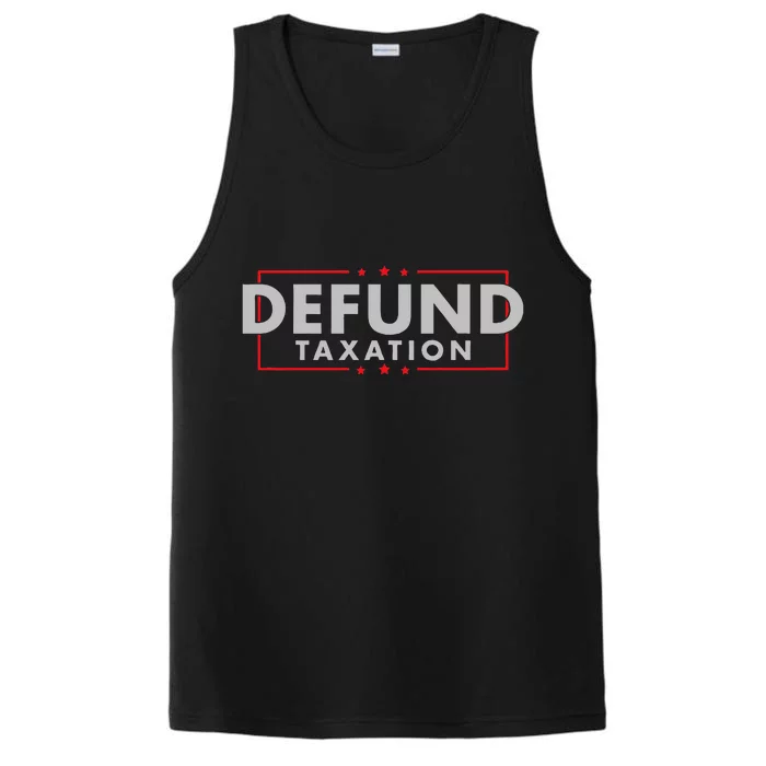 Defund Taxation Antigovernment Antiirs Taxes Performance Tank