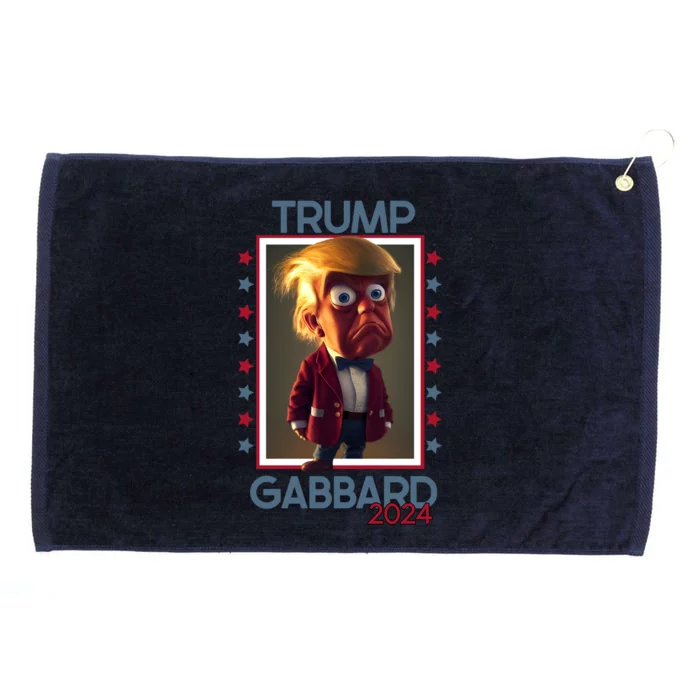 Donald Trump And Tulsi Gabbard Election 2024 Funny Gift Grommeted Golf Towel