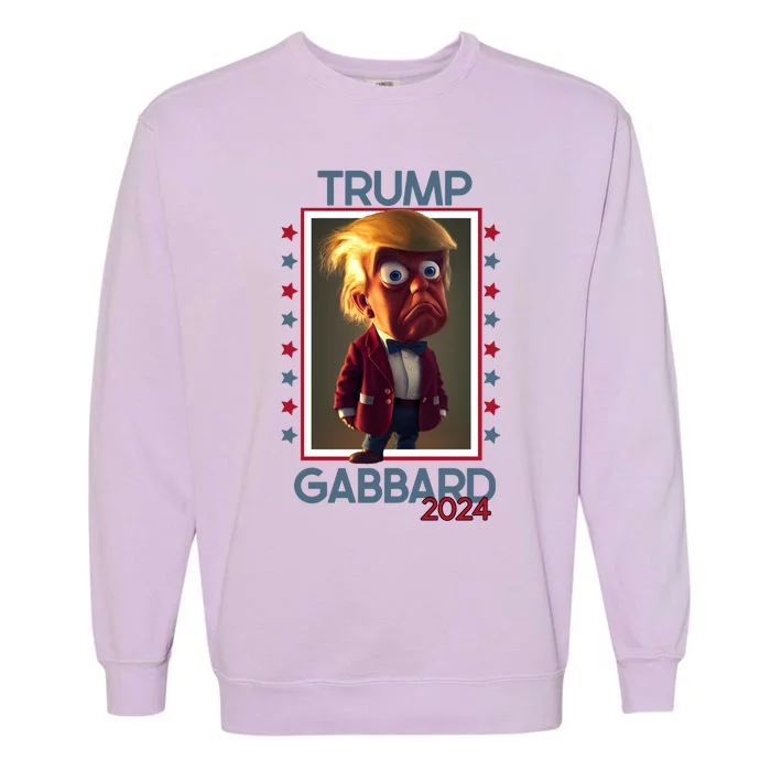 Donald Trump And Tulsi Gabbard Election 2024 Funny Gift Garment-Dyed Sweatshirt