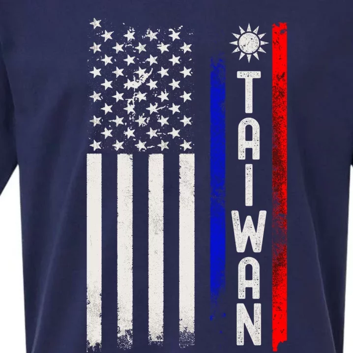 Distressed Taiwanese American Flag Cool Gift Its In My Dna Pride Gift Sueded Cloud Jersey T-Shirt