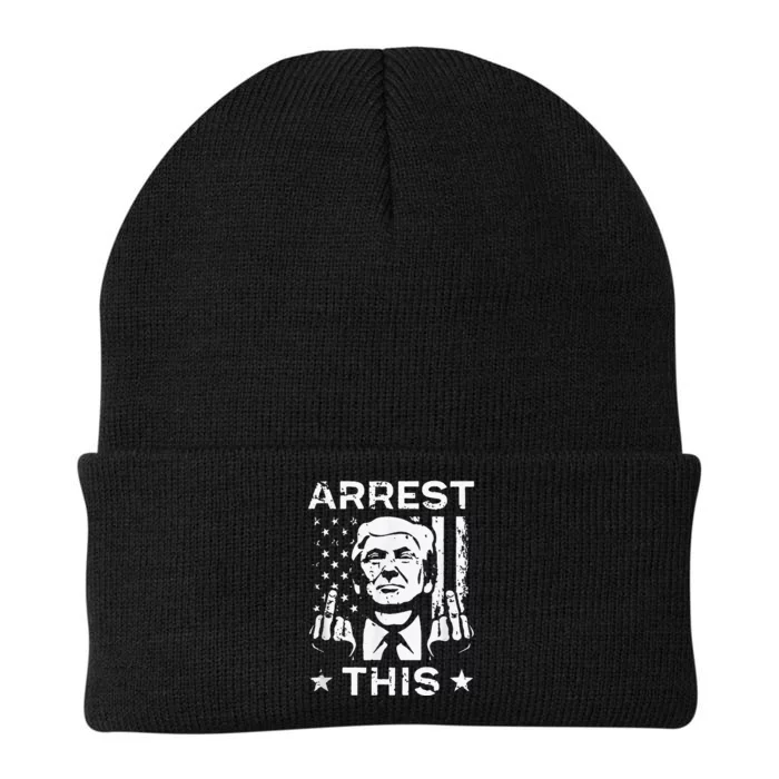 Donald Trump Arrest This Fingers 2024 Election Knit Cap Winter Beanie