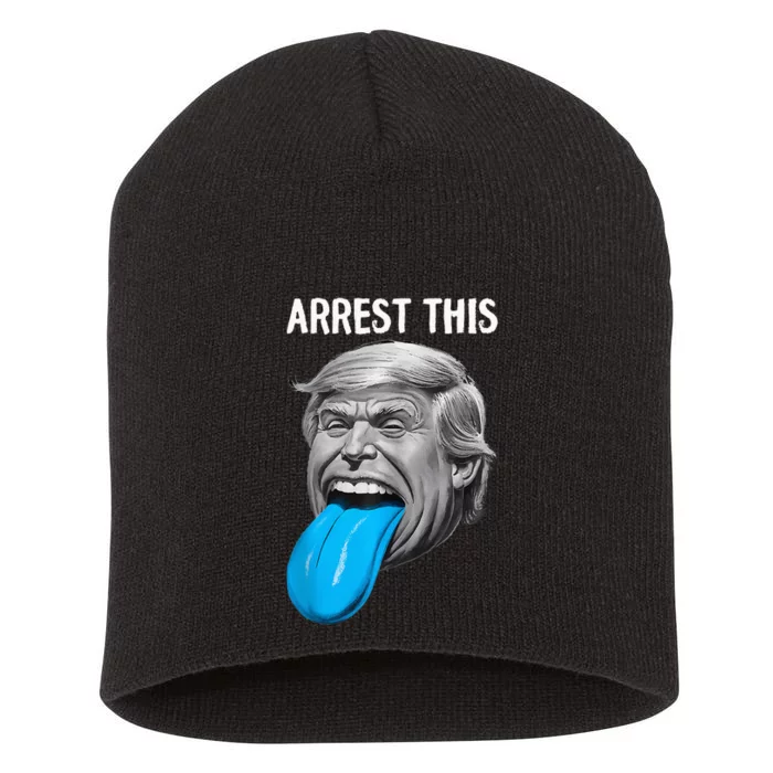 Donald Trump Arrest This Fingers 2024 Election Short Acrylic Beanie