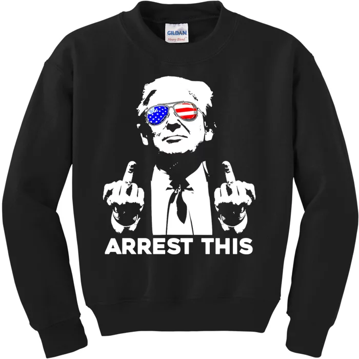 Donald Trump Arrest This Fingers 2024 Election Kids Sweatshirt