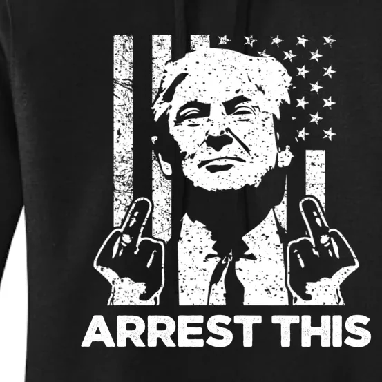 Donald Trump Arrest This Fingers 2024 Election Women's Pullover Hoodie