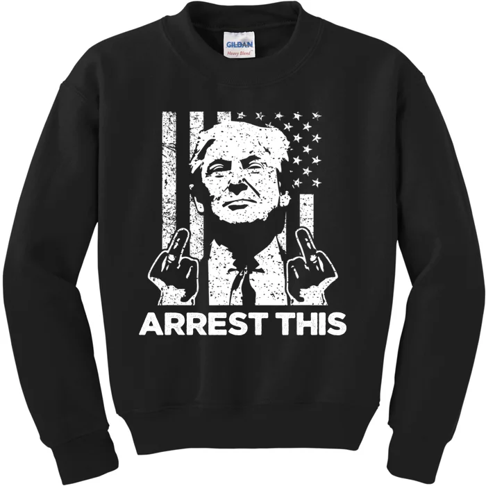 Donald Trump Arrest This Fingers 2024 Election Kids Sweatshirt