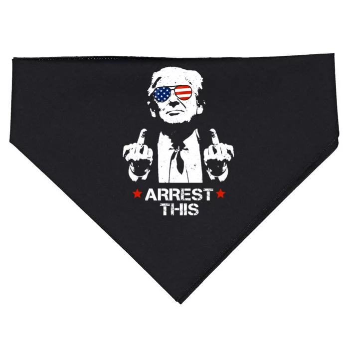 Donald Trump Arrest This Funny 2024 Election USA-Made Doggie Bandana