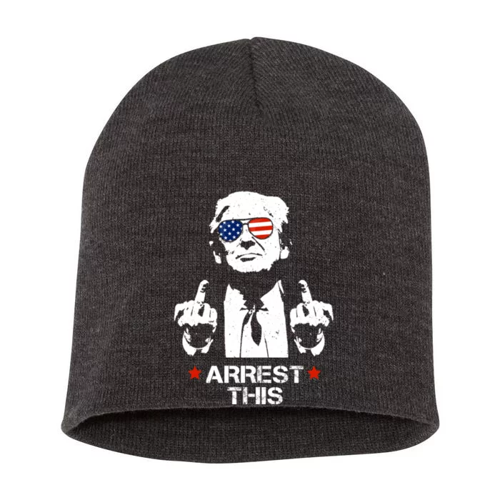 Donald Trump Arrest This Funny 2024 Election Short Acrylic Beanie