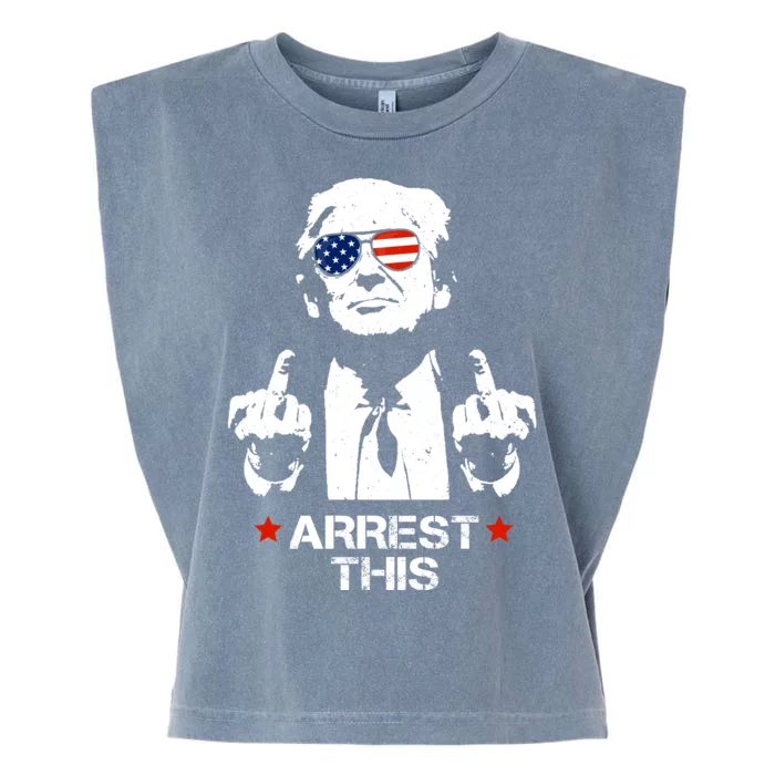 Donald Trump Arrest This Funny 2024 Election Garment-Dyed Women's Muscle Tee