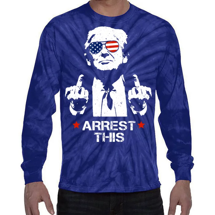 Donald Trump Arrest This Funny 2024 Election Tie-Dye Long Sleeve Shirt