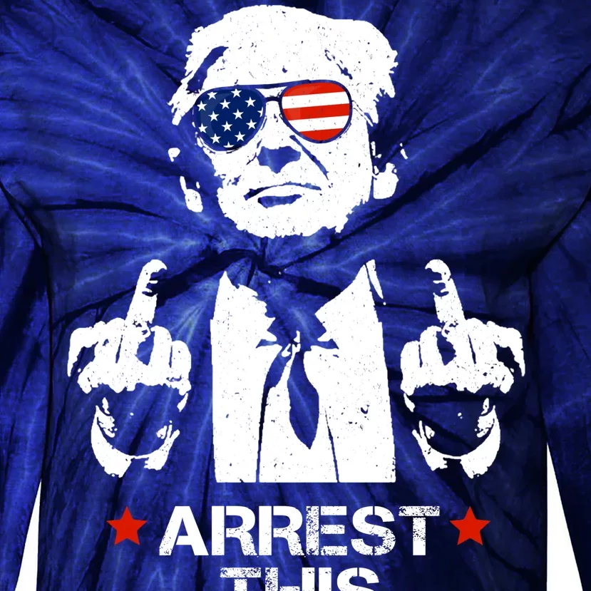 Donald Trump Arrest This Funny 2024 Election Tie-Dye Long Sleeve Shirt