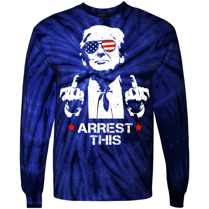 Donald Trump Arrest This Funny 2024 Election Tie-Dye Long Sleeve Shirt