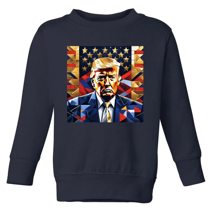 Donald Trump Art Cubist Toddler Sweatshirt